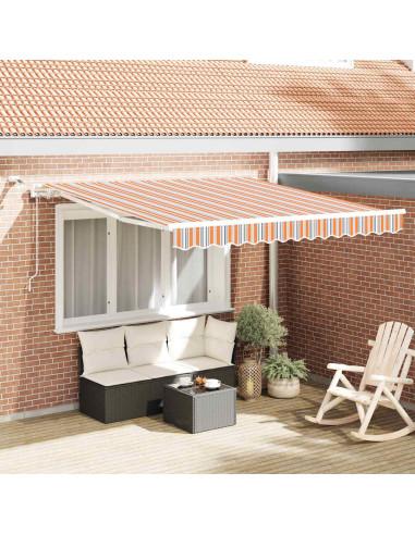 Tenda Retrattile Multicolore 350 x 250 cm Poliestere e Metallo