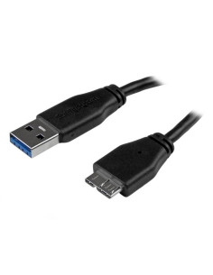 StarTech.com Cavo USB 3.0 Tipo A a Micro B slim - Connettore USB3.0 A a Micro B slim SuperSpeed M/M - 15cm