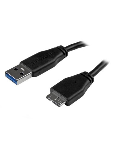 StarTech.com Cavo USB 3.0 Tipo A a Micro B slim - Connettore USB3.0 A a Micro B slim SuperSpeed M/M - 15cm