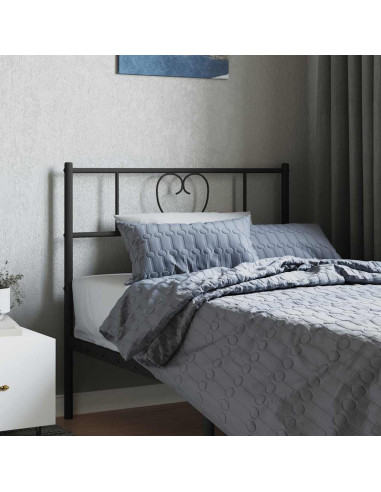 Testiera di Ricambio in Metallo Nero 90 cm