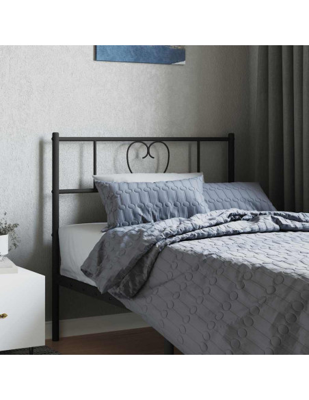 Testiera di Ricambio in Metallo Nero 90 cm