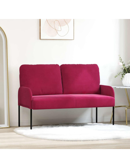 Divani con cuscino 110cm Rosso Vino Legno compensato