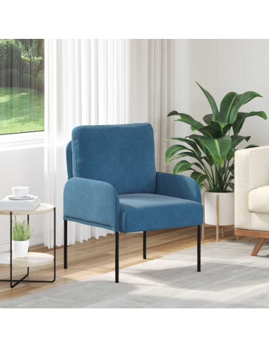 Divani con cuscino 55cm Blu Legno compensato