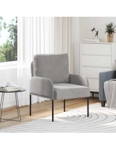 Divani con cuscino 55cm Grigio chiaro Legno compensato