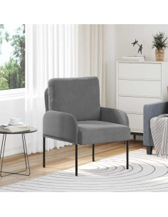 Divani con cuscino 55cm Grigio scuro Legno compensato