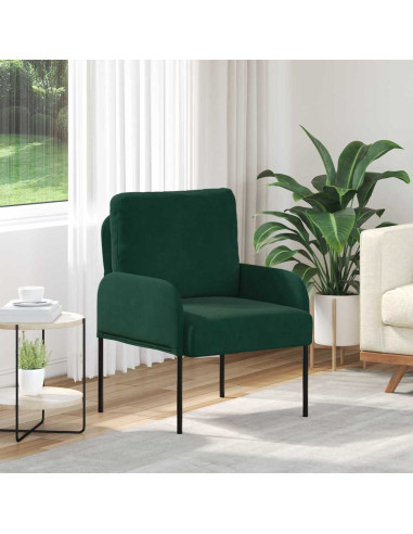 Divani con cuscino 55cm Verde Scuro Legno compensato