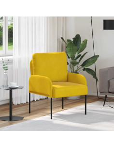 Divani con cuscino 55cm Giallo Legno compensato