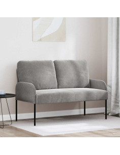 Divani con cuscino 110cm Grigio chiaro Legno compensato