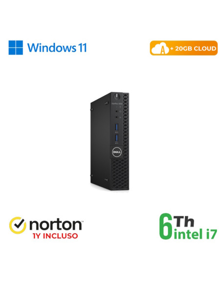 RINOVO Mini PC DELL Optiplex 3050-7050M i7-6X00 DDR4 8GB SSD 256GB W11P CLOUD 20GB Grade A 1Y Warran
