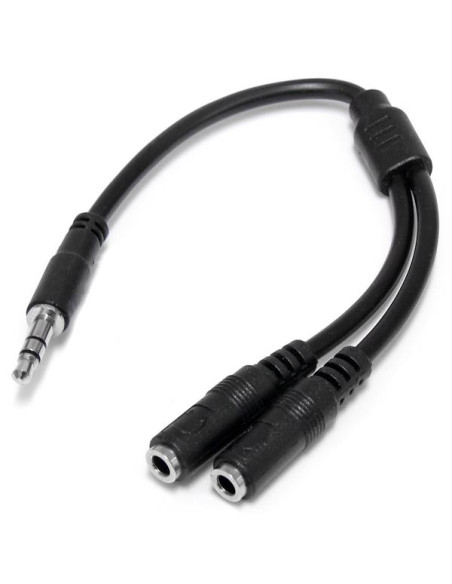 StarTech.com Cavo splitter stereo slim - Maschio 3,5 mm a 2 femmina 3,5 mm