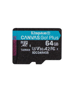 Kingston Technology 64 GB microSDXC Canvas Go Plus Gen4 200R A2 U3 Confezione singola senza ADP