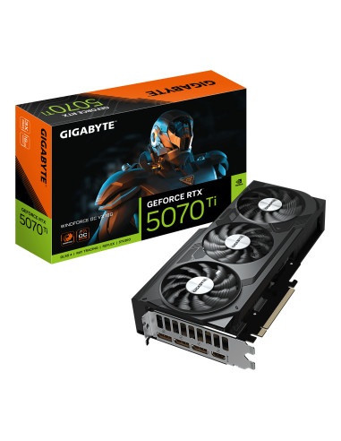 GIGABYTE GeForce RTX 5070 Ti WINDFORCE OC V2 16G Scheda Grafica - 16GB GDDR6, 256bit, PCI-E 5.0, 2497 MHz Frequenza del Core, 3 