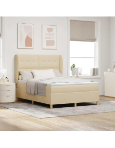 Letto con molle e materasso Grigio Scuro 90x190 cm Tessuto