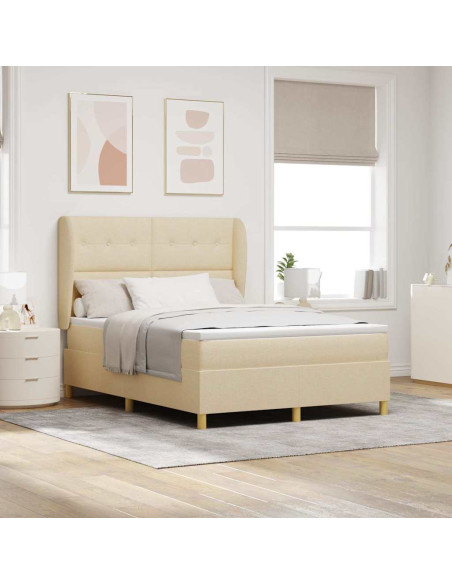 Letto con molle e materasso Grigio Scuro 90x190 cm Tessuto