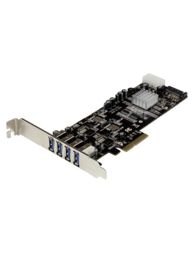 StarTech.com Adattatore scheda SuperSpeed USB 3.0 con 4 porte PCI Express (PCIe) con 2 canali da 5 Gbps dedicati - UASP - Alimen
