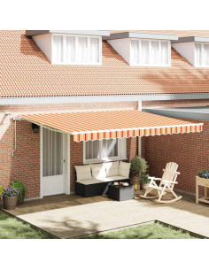 Tenda Retrattile Giallo e Arancione 450 × 300 cm