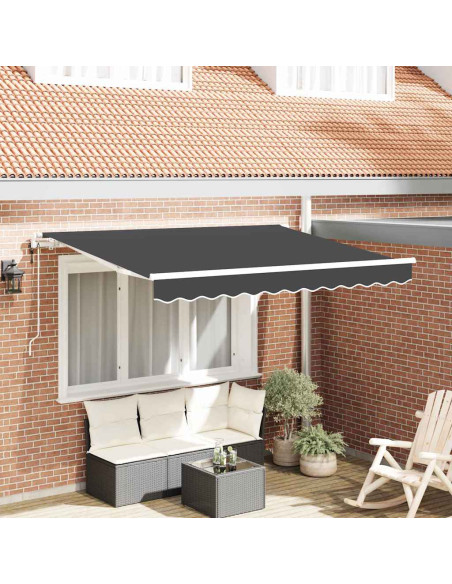 Tenda Retrattile Antracite 300 x 200 cm Tessuto