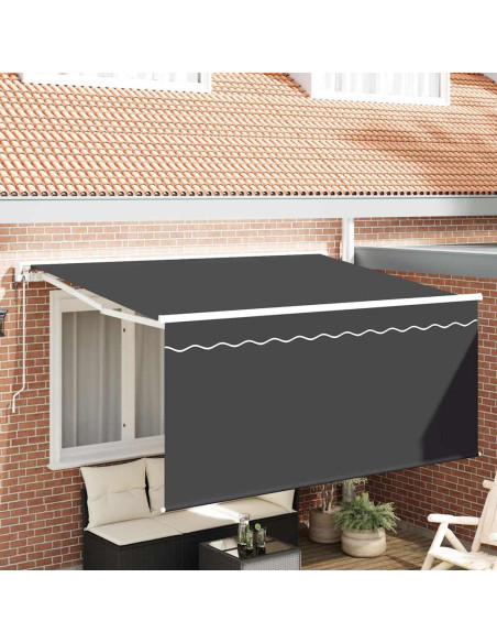 Tenda Retrattile Antracite 300 x 200 cm Poliestere e Alluminio