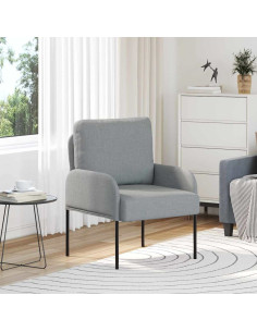 Divani con cuscino 55cm Grigio chiaro Legno compensato