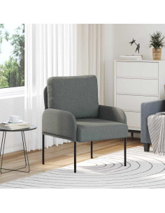 Divani con cuscino 55cm Grigio scuro Legno compensato