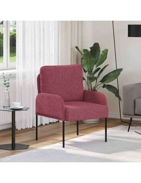 Divani con cuscino 55cm Rosso Vino Legno compensato