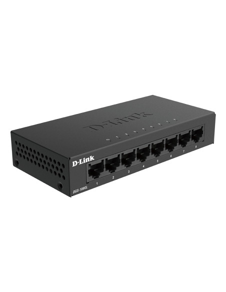 D-Link DGS-108GL Non gestito Gigabit Ethernet (10/100/1000) Nero