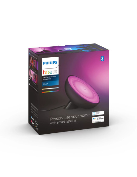Philips Hue White and Color ambiance Bloom Lampada Smart da tavolo Nera