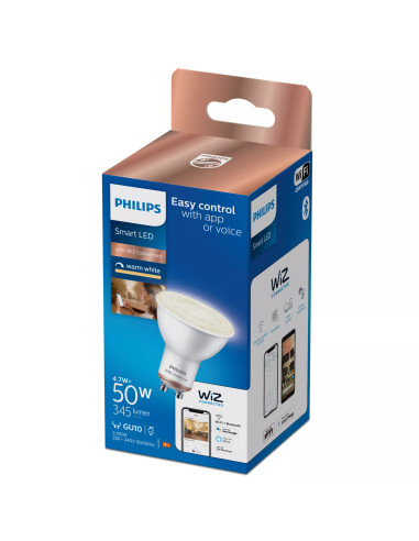 Philips LED Lampadina Smart Dimmerabile Luce Bianca Calda Attacco GU10 50W