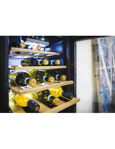 Candy DiVino CWCEL 210/N Cantinetta vino con compressore Libera installazione Nero 21 bottiglia/bottiglie