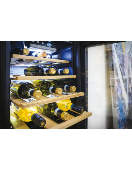 Candy DiVino CWCEL 210/N Cantinetta vino con compressore Libera installazione Nero 21 bottiglia/bottiglie