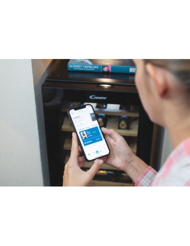 Candy DiVino CWCEL 210/N Cantinetta vino con compressore Libera installazione Nero 21 bottiglia/bottiglie