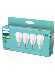 Philips Lampadina candela 40 W P45 E14 x4 2