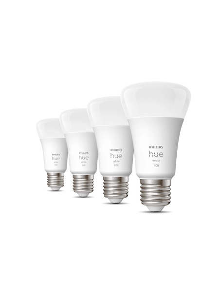 Philips Hue White 4 Lampadine Smart E27 60 W