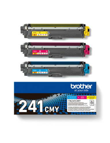 Brother TN-241CMY cartuccia toner 3 pz Originale Ciano, Magenta, Giallo