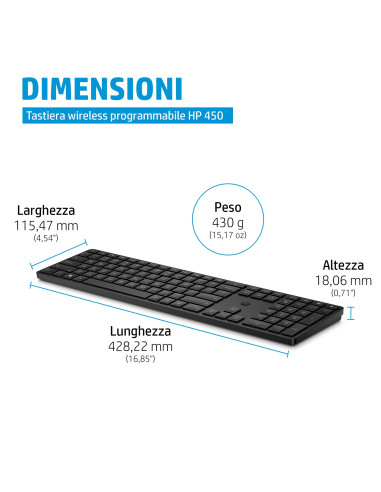 HP Tastiera wireless programmabile 450