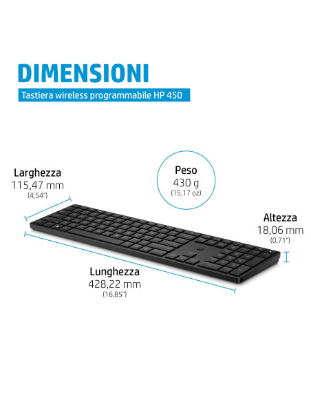 HP Tastiera wireless programmabile 450