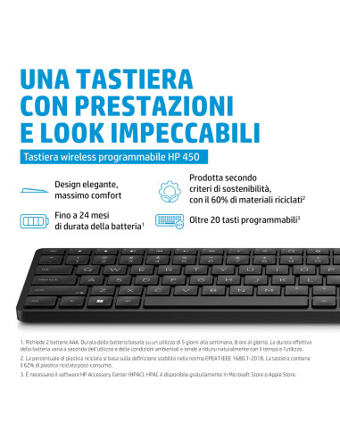 HP Tastiera wireless programmabile 450