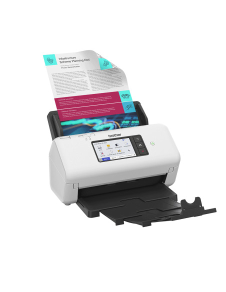 Brother ADS-4700W scanner Scanner con ADF + alimentatore di fogli 600 x 600 DPI A4 Nero, Bianco