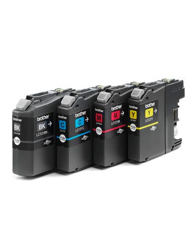 Brother LC121VALBP cartuccia d'inchiostro 4 pz Originale Nero, Ciano, Magenta, Giallo