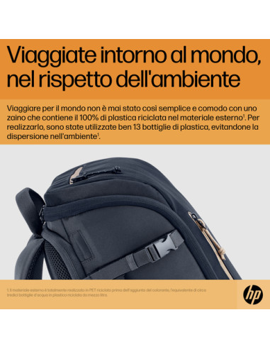 HP Zaino grigio scuro per laptop da 15,6" Travel 25 litri