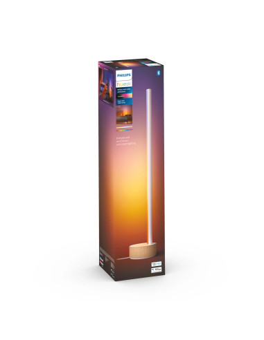 Philips Hue White and Color ambiance Gradient Signe Lampada Smart Tavolo Effetto Legno