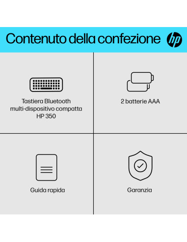 HP Tastiera Bluetooth multi-dispositivo compatta 350