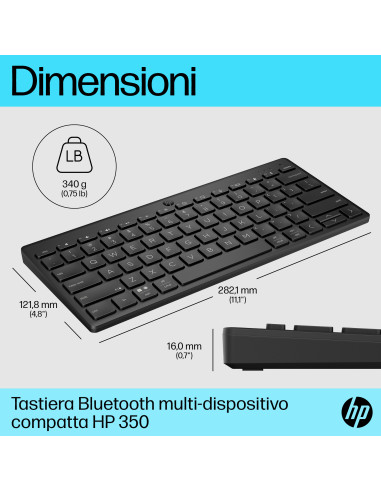 HP Tastiera Bluetooth multi-dispositivo compatta 350