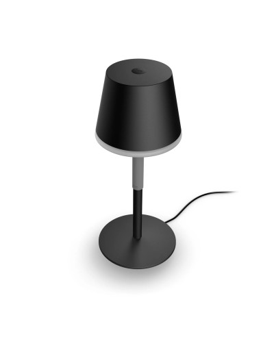Philips Hue White and Color ambiance Go Lampada Smart da Tavolo Ricaricabile Nera Wireless