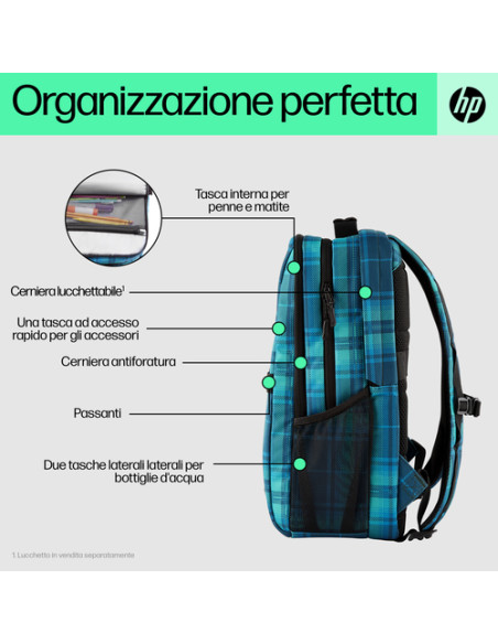 HP Zaino Campus XL Tartan Plaid