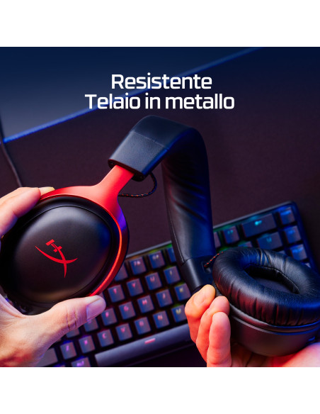 HyperX Cloud III – Cuffie da gaming (nero-rosso)