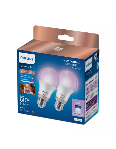 Philips 2 Lampadine 8,5 W (Eq.60 W) A60 E27