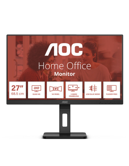 AOC Q27E3UMF Monitor PC 68,6 cm (27") 2560 x 1440 Pixel Quad HD Nero