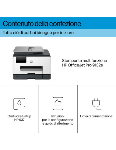 HP OfficeJet Pro 9132e Wireless All-in-One Colore Stampante, Instant Ink Stampa fronte/retro