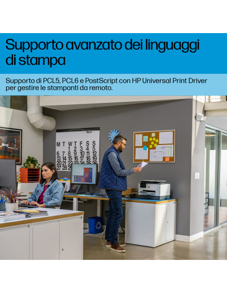 HP OfficeJet Pro 9130b Wireless All-in-One Colore Stampante, Stampa fronte/retro fotocopiatrice, scanner